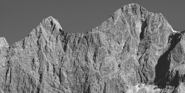Dachstein Mountain Front Seen from Planai near Schladming, Austrian Alps &ndash; Scenic Alpine Panorama