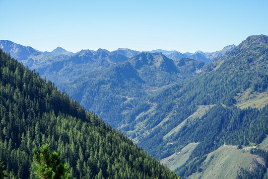 Dreamlike Mountain Landscape at Planai and Schladming, Austria &ndash; Scenic Alpine Panorama on a Sunny Day