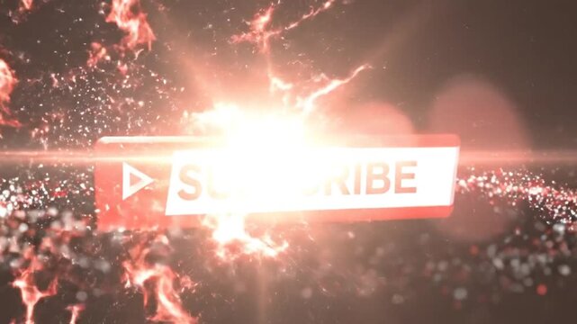 Animated subscribe button with red and white colors, perfect for social media.