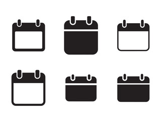 Calendar date solid icon vector