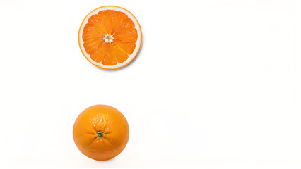 orange on white background