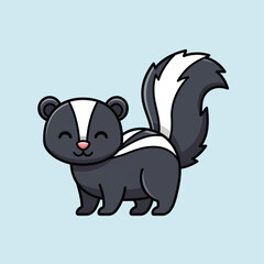 Obraz premium Cute Cartoon Skunk