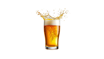 glass of beer isolated