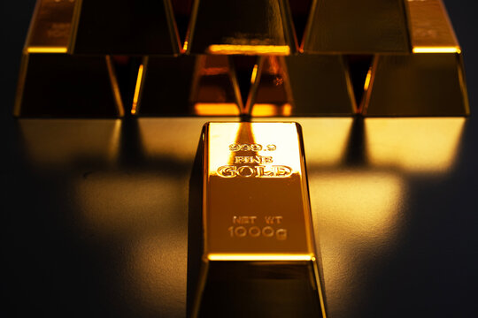 Gold bar background. Gold background. Gold in bars. Fine gold concept.