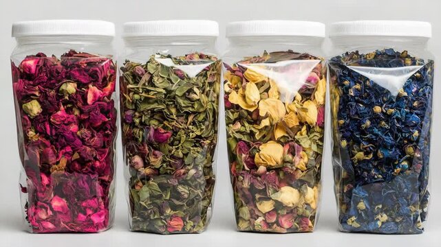 selective focus sustainable packaging solution in clear compostable bags