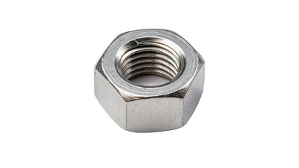 Metal nut isolated on transparent background cut out