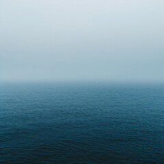 Obraz premium Blue Sea and Sky Background AI Wallpaper