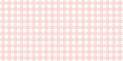 Pink Gingham Seamless Pattern Vector Pastel Checkered Plaid Background for Picnic Tablecloth Fabric