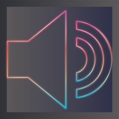 Neon Sound Waves And Speaker Icon Design For Music Production And Audio Engineering