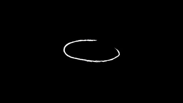Hand-drawn animated circles highlighting focus.