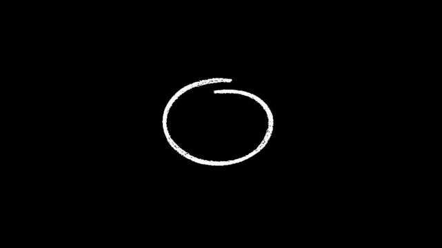 Hand-drawn animated circles highlighting focus.