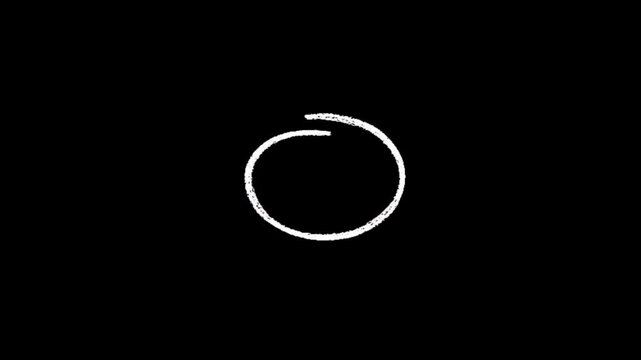 Hand-drawn animated circles highlighting focus.