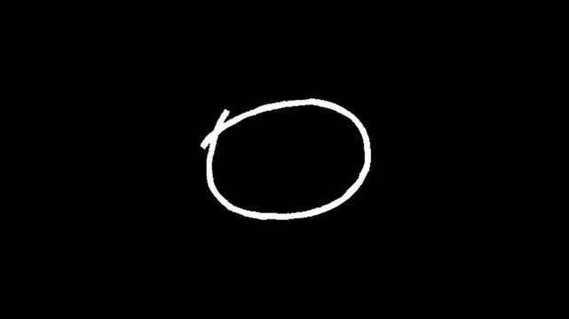 Hand-drawn animated circles highlighting focus.