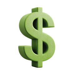 Obraz premium A large green dollar sign on a black background