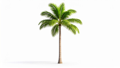 Obraz premium Tropical Palm Tree Isolated on White Background for Summer and Travel Design