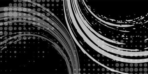 Black and yellow abstract background with halftone dot style. simple art frame old simple modern illustrations