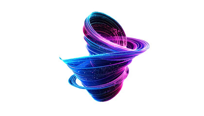 Vibrant Swirling Neon Light Spiral Design.