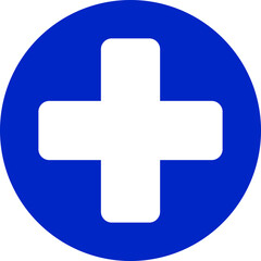 Obraz premium Medical plus icon featuring healthcare cross symbols in flat and line style, isolated on transparent background, hospital emergency aid sign illustration