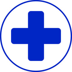 Obraz premium Medical plus icon featuring healthcare cross symbols in flat and line style, isolated on transparent background, hospital emergency aid sign illustration