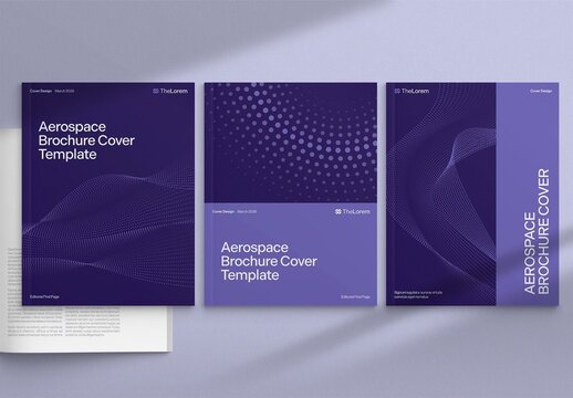 Brochure Cover Template in Modern Technology Startup Style for Agency Report Cover Front Page Design