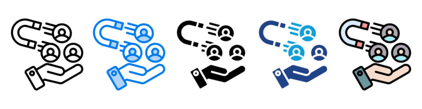 Lead generation icon set multiple style collection
