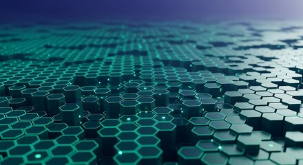 Abstract Hexagonal Grid - A Modern Technological Landscape.