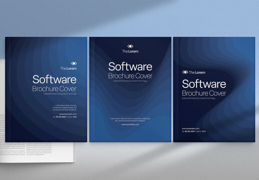 Brochure Cover Template for Modern Minimalist Corporate Annual Report & Company Profile Front Pages