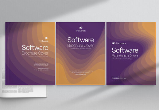 Brochure Cover Template for Modern Minimalist Corporate Annual Report & Company Profile Front Pages
