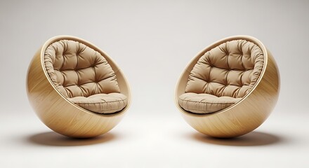 Two Egg Chairs - Modern Seating for Contemporary Spaces.