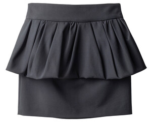 ショート丈の黒いスカート