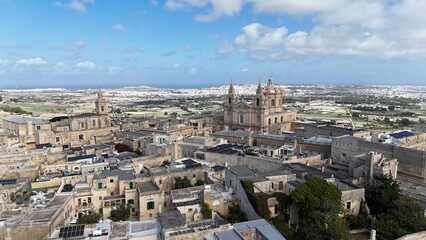 Fototapeta premium Malta is a small Mediterranean island known for crystal-clear seas, ancient temples, historic cities, and a unique mix of European and North African culture. 