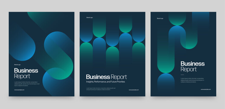 Brochure Cover Template in Modern Creative Abstract Style for Annual Report & Company Profile Layout