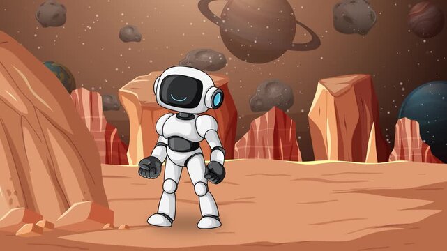 Robot Jetpacks and Fights on Alien Planet Surface