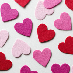 Fototapeta premium Valentine Heart Pattern Background – Generative AI