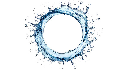 A ring of water, splashes encircling a black void