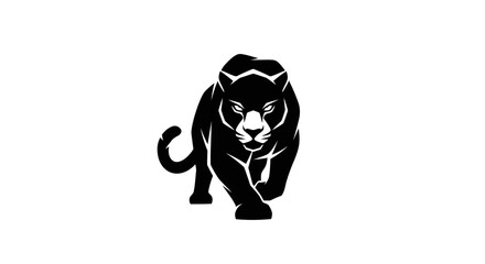 Black panther graphic on white background © Vexana