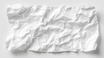 Obraz premium Blank white crumpled paper poster texture background, wrinkled paper wall mockup template with copy space