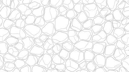 Obraz premium Abstract polygon seamless pattern, irregular geometric shapes, organic stone texture, Voronoi diagram inspired design, decorative background vector artwork, flat vector illustration