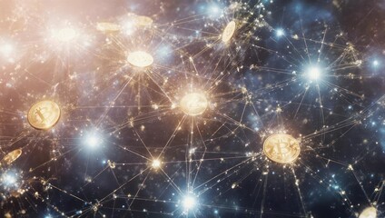 Interconnected Network of Stars and Light in a Cosmic Web.