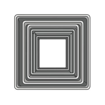 A gray square with multiple smaller squares inside