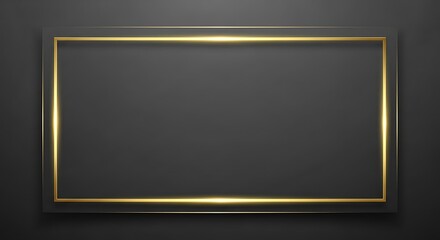 Elegant Black and Gold Frame for Modern Design Projects.