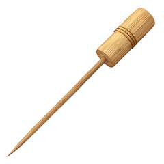 Classic bamboo skewer with smooth natural wood for grilling
