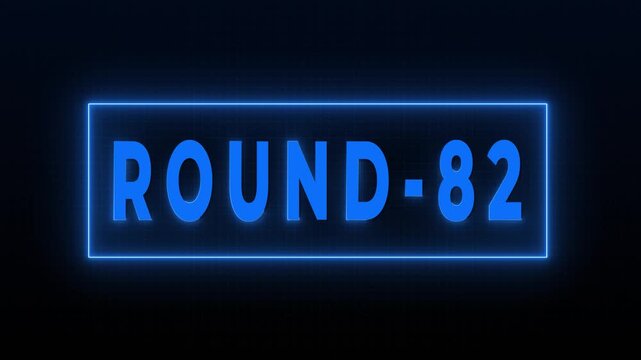 Round 82 Futuristic Neon Countdown Frame Animation Loop Background 4K