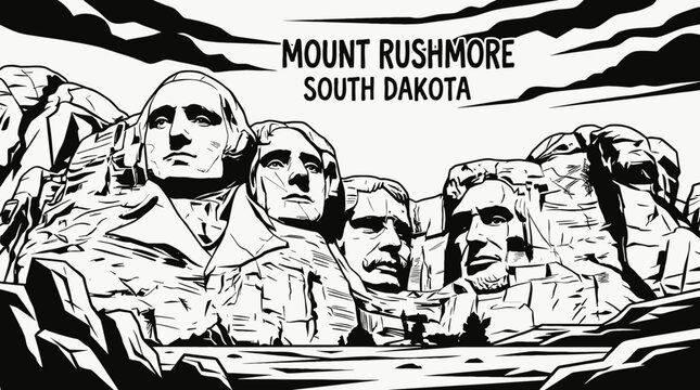 Mount Rushmore South Dakota Historic Landmark Monument Cultural Heritage Travel Tourism Destination Geography History Outdoor Attraction USA Presidential Sculpture America