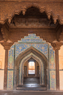 Rangeen Mahal, Bidar Fort, 15th century Bahmani architecture, historical religious and rich heritage site, Bidar, Karnataka, India.