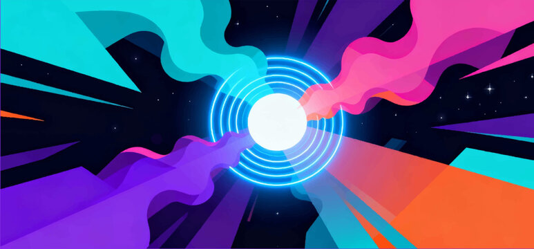 Vector composition with effects of a neutron explosion accompanied by plasma smoke and radiation light.