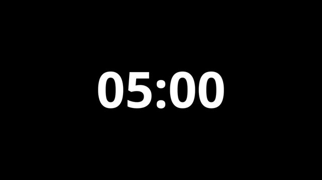 Digital count up timer displaying 10 seconds on a black background.Ideal for loadong screens and video Intros.4-digits 10 seconds digital clock count-up timer.