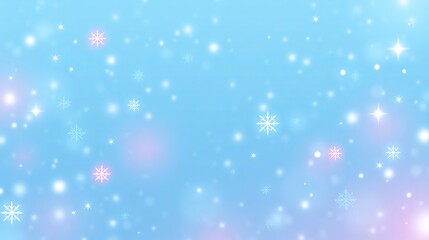 Fototapeta premium Light blue gradient background, dreamy atmosphere, cute cartoon style, soft sky blue and pink color scheme, simple flat illustration