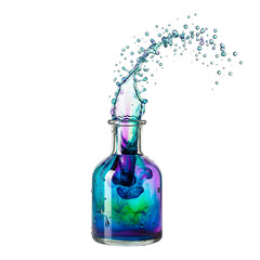 &ldquo;Colorful Liquid Mosaic Bottle Splash &ndash; Colorful Beverage Stock Illustration&rdquo;
