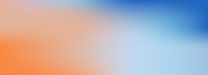 Obraz premium Sunset gradation flows from warm peach and soft coral to and bright blue.